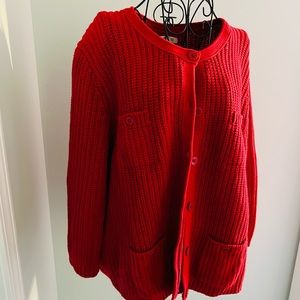 Oldnavy red cardigan oversized